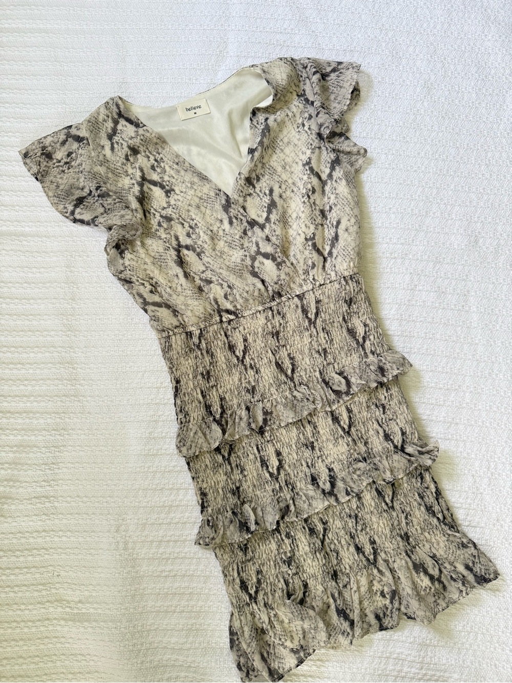 Ruffled Reptile Dress